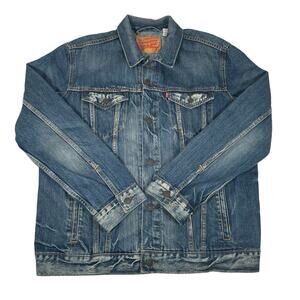Levi's Mens XL Denim Jacket 72334 Medium Wash Button Trucker Jacket